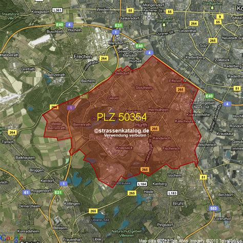 PLZ 50354 Hürth: Stadtteil (e), Karte, Fläche und Einwohner.